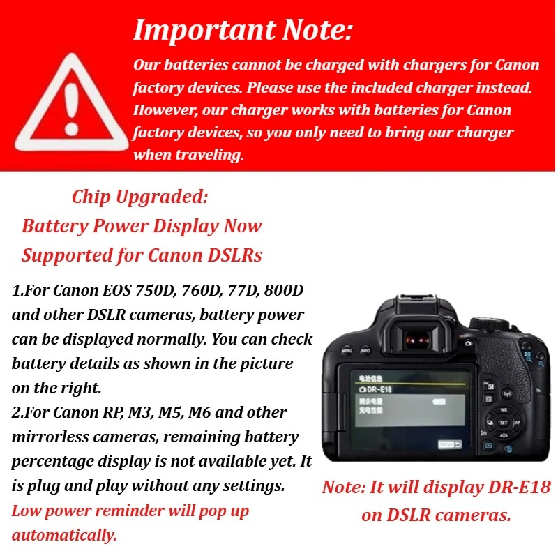 LP-E17 7.2V 1040mAh Rechargeab - Canon Camera Eos R50 review and price